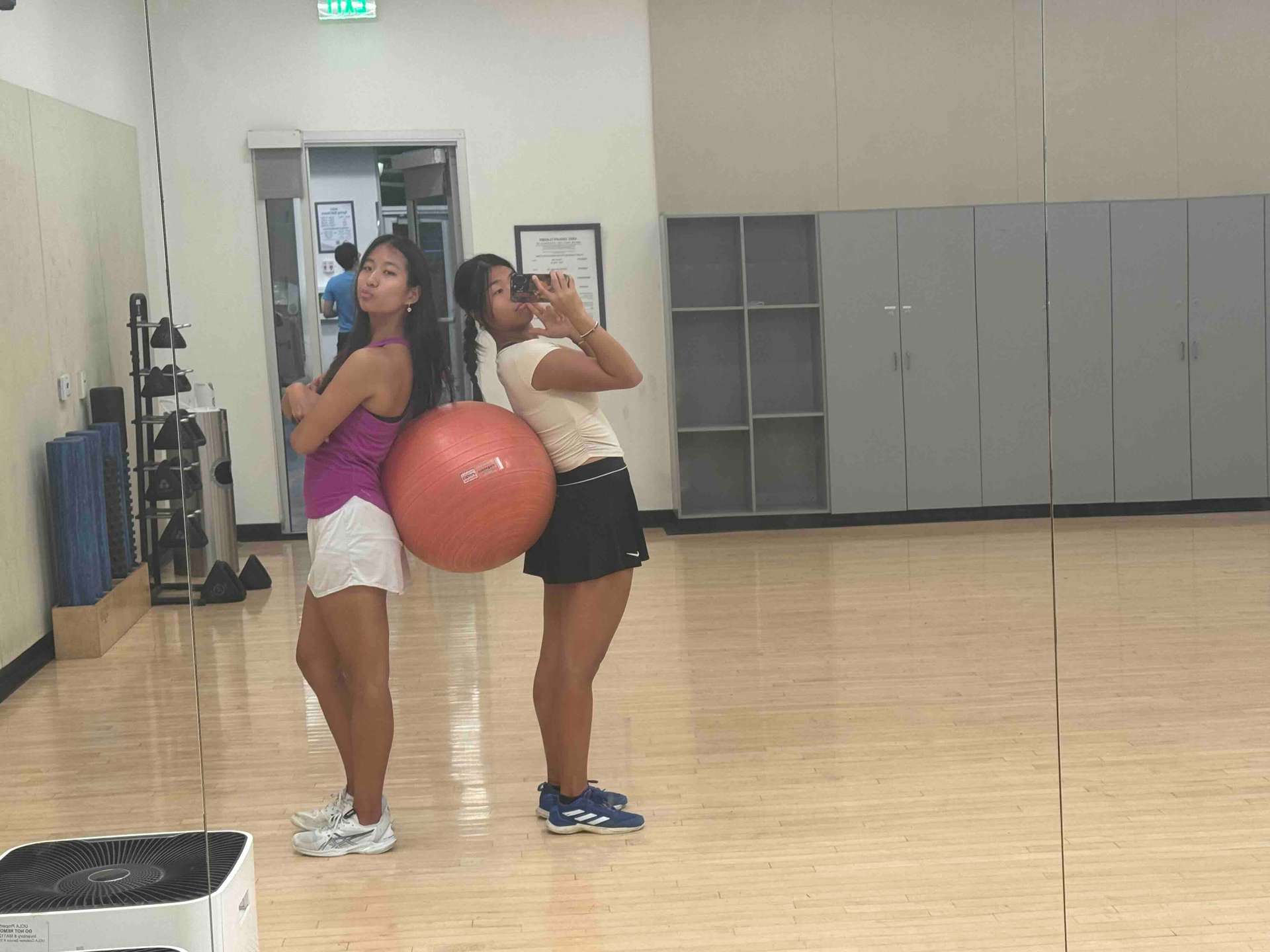 Me and Jiayi in an UCLA Gym